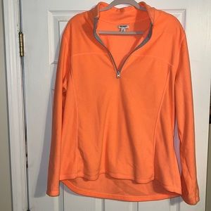 Gently loved XXL orange 1/4 zip up pullover by old navy
